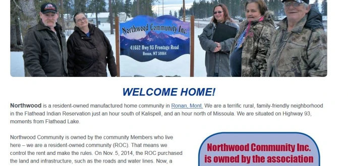 ALT TEXT: Screen shot of Northwood Community’s new marketing website showing community leaders at the ROC’s entrance.