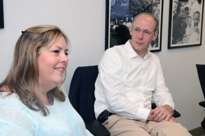 Photo of Liz Wood and Paul Bradley attending a ROC Association meeting together.