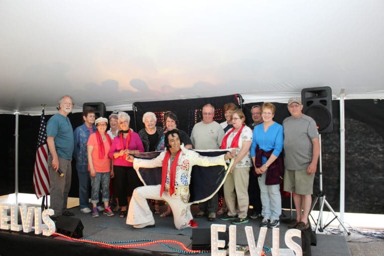 Group photo from "Elvis" performance at Medvil Cooperative in Goffstown, N.H.