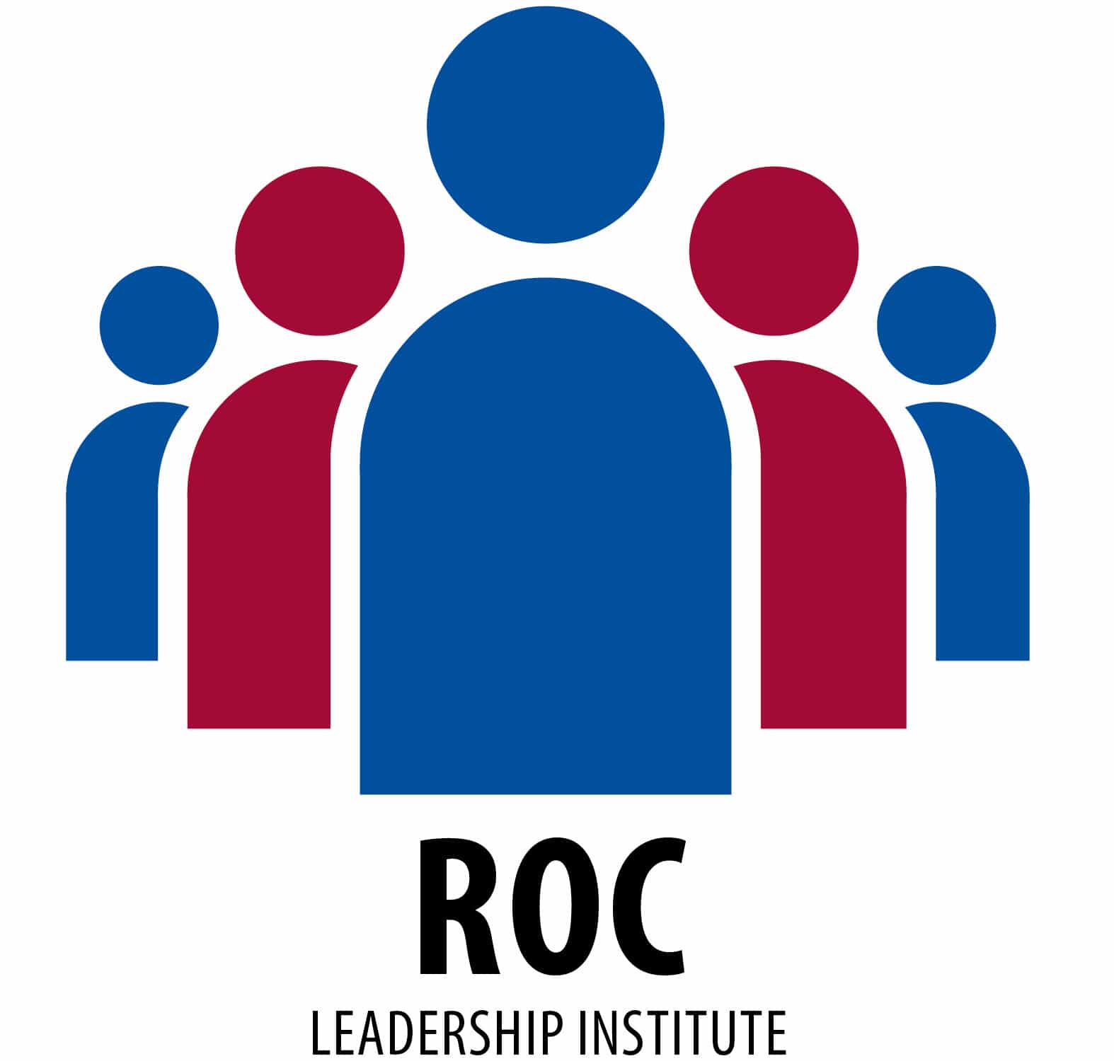 Red and Blue Logo with the text "ROC Leadership Institute" in black.